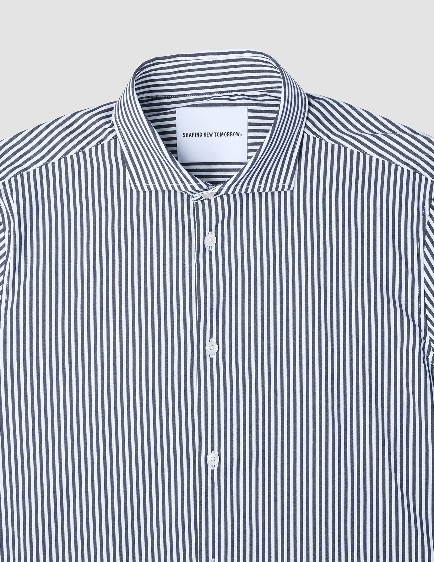 Elevated Shirt Navy Stripe Thin Slim